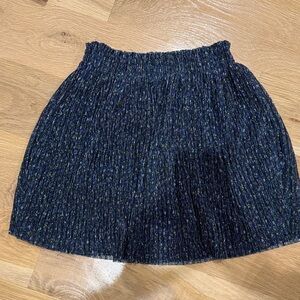Zara Navy Textured Mini Skirt